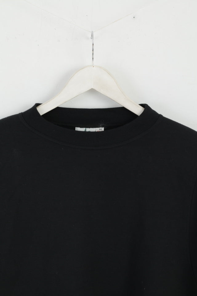 Doc By Bex Womens M 38/40 Sweatshirt Black Cotton retro Shoulder Padc Top