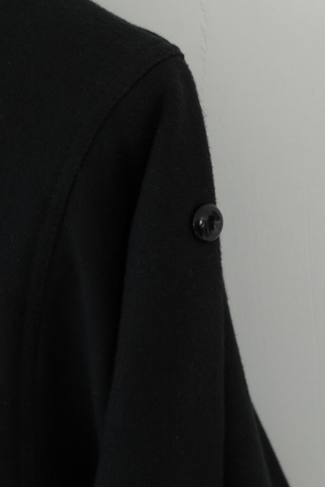 Doc By Bex Womens M 38/40 Sweatshirt Black Cotton retro Shoulder Padc Top