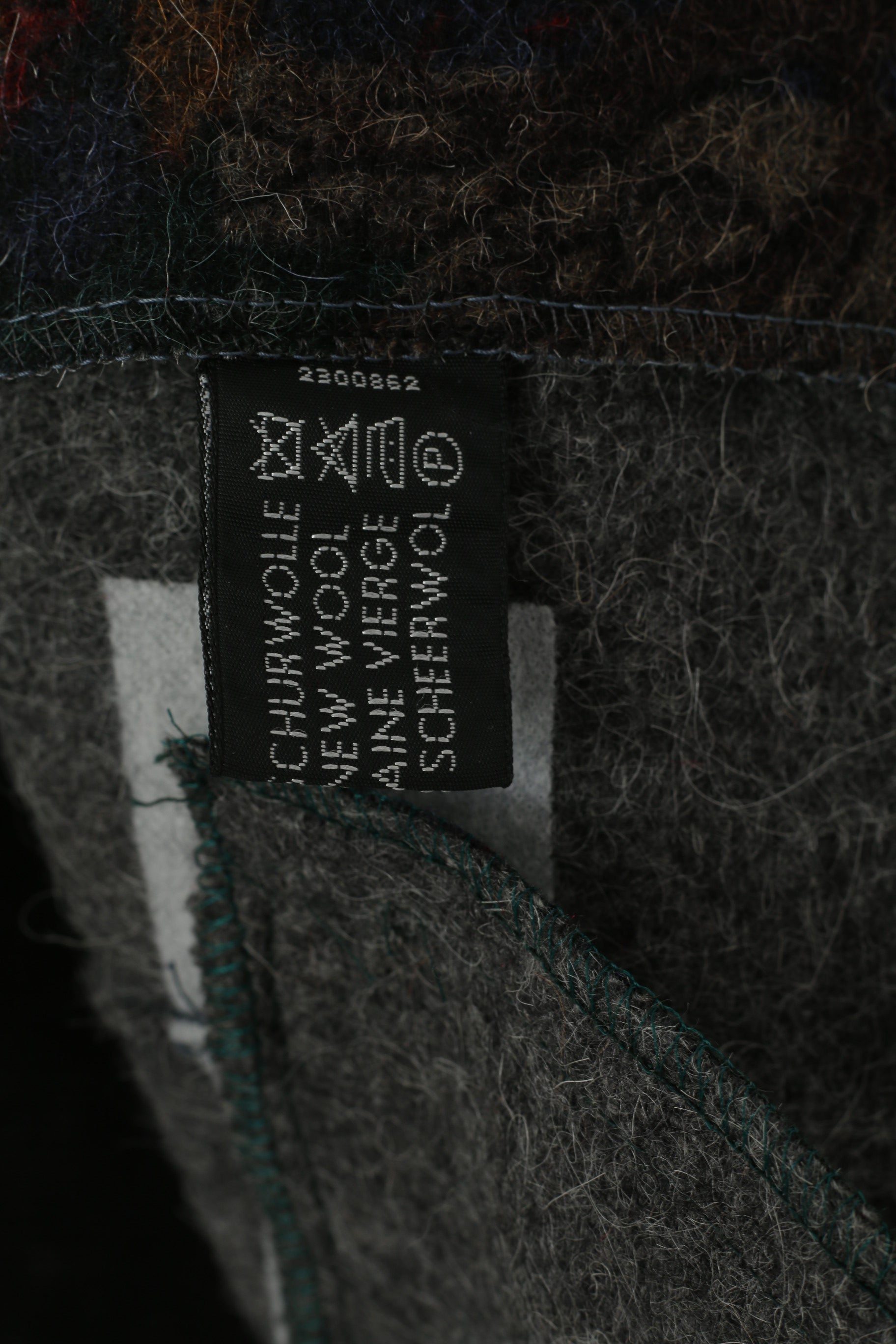 Hammershmid Femmes M Cardigan Vert Pure Laine Folk Imprimé Pull Classique