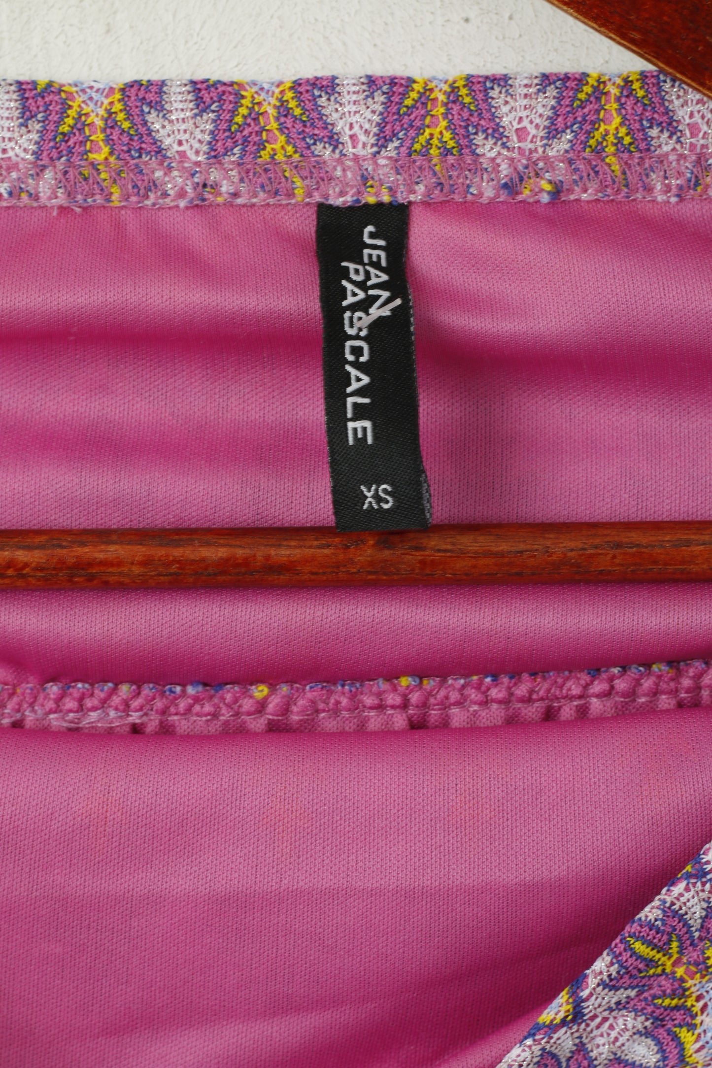 Jean Pascale Women XS Maxi Dress Pink Halter Neck Summer Long