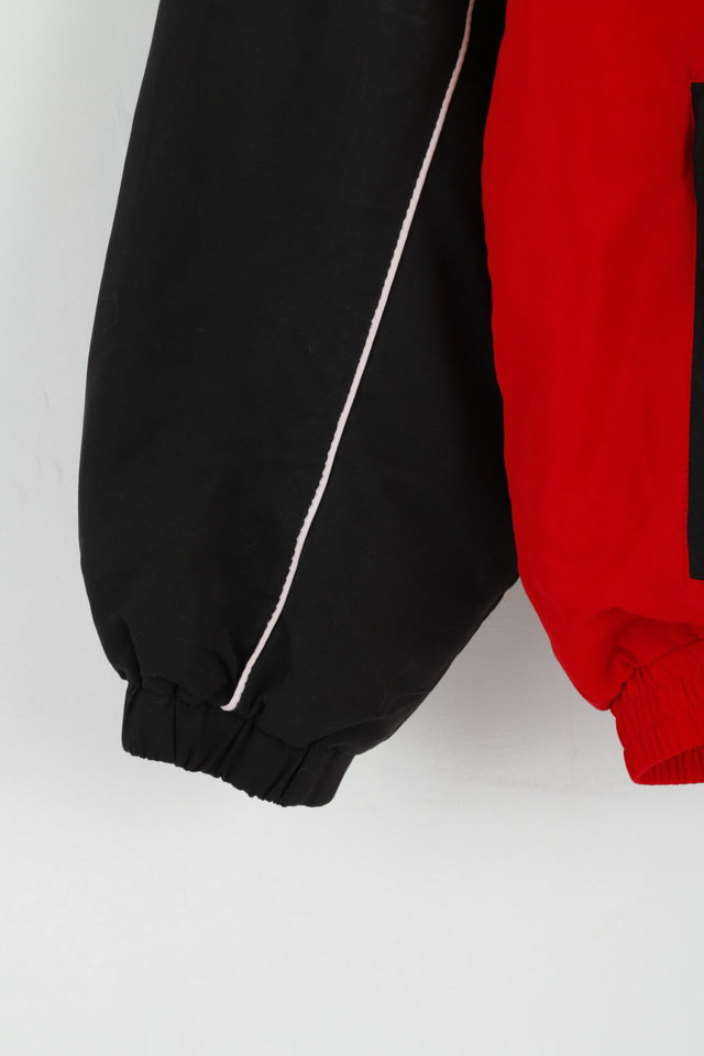 Shamp Mens XL Jacket Black Red All Sports Activewear Bomber Zip Up Top