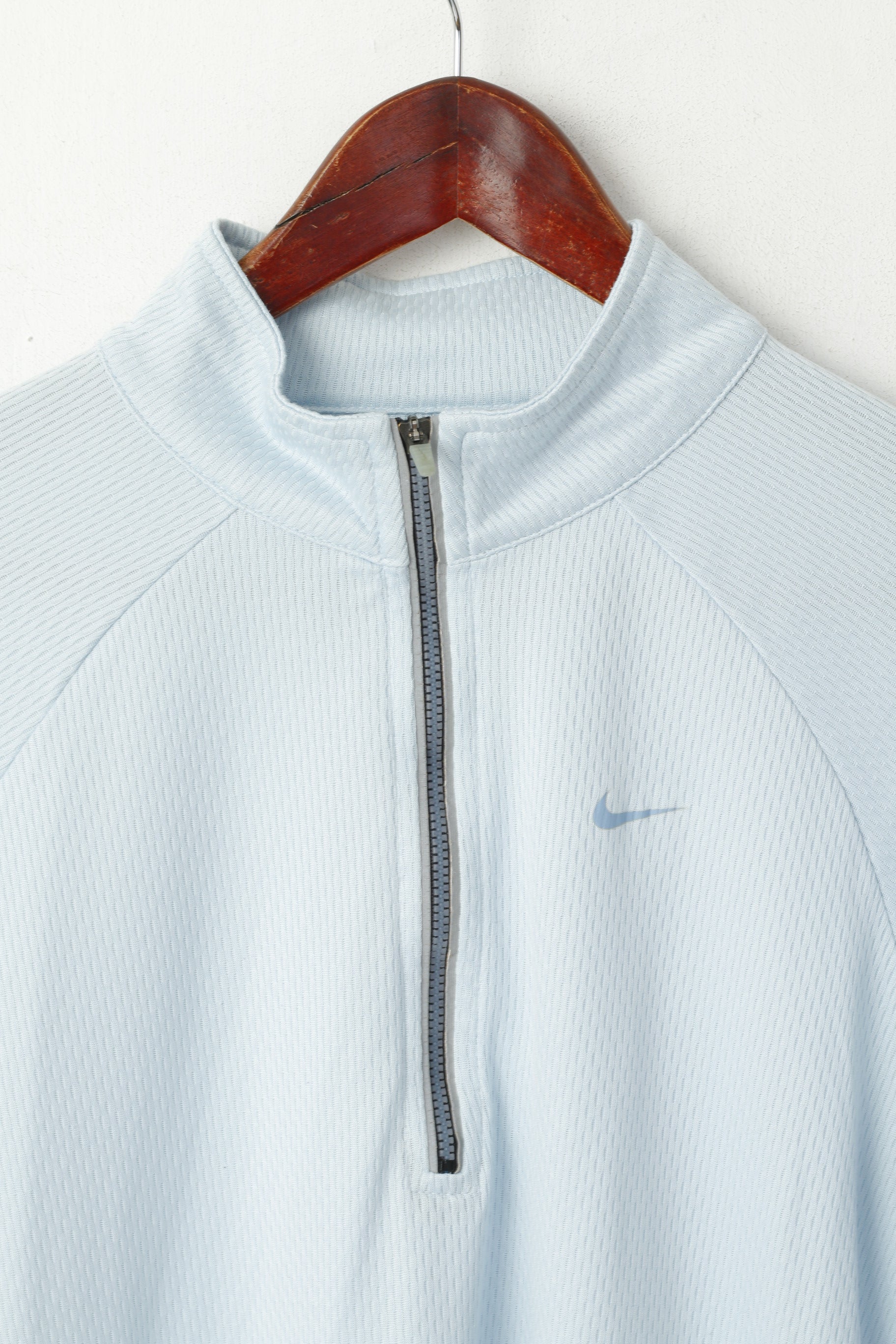 Nike Femme L 12-14 Chemise à manches longues Bleu clair Stretch Sport Training Top