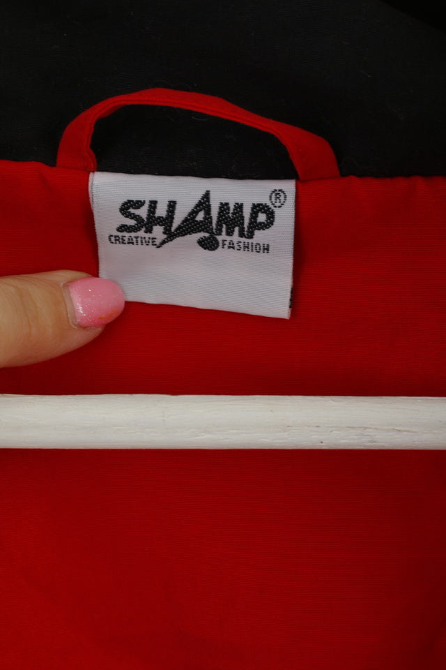 Shamp Mens XL Jacket Black Red All Sports Activewear Bomber Zip Up Top