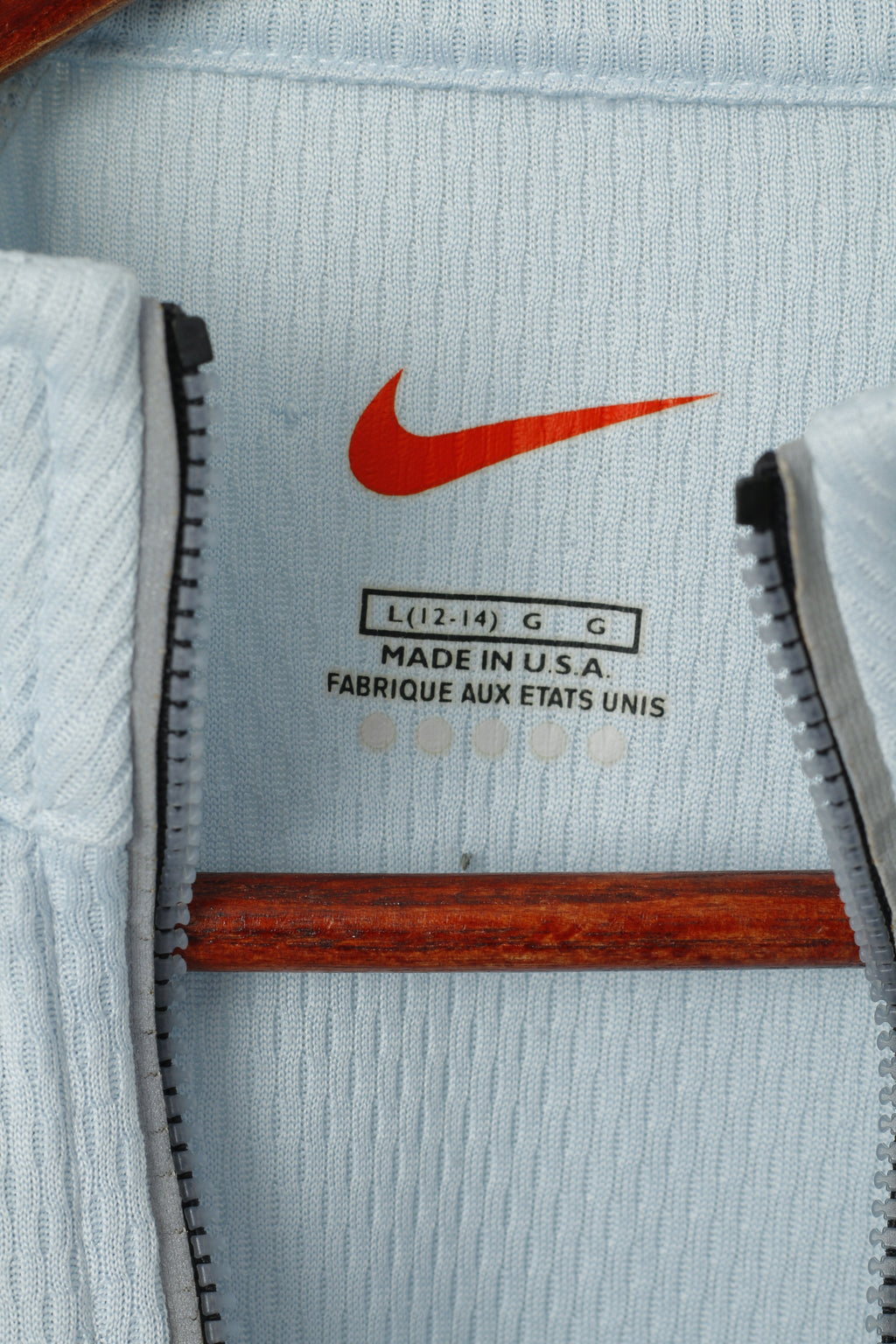 Nike Femme L 12-14 Chemise à manches longues Bleu clair Stretch Sport Training Top