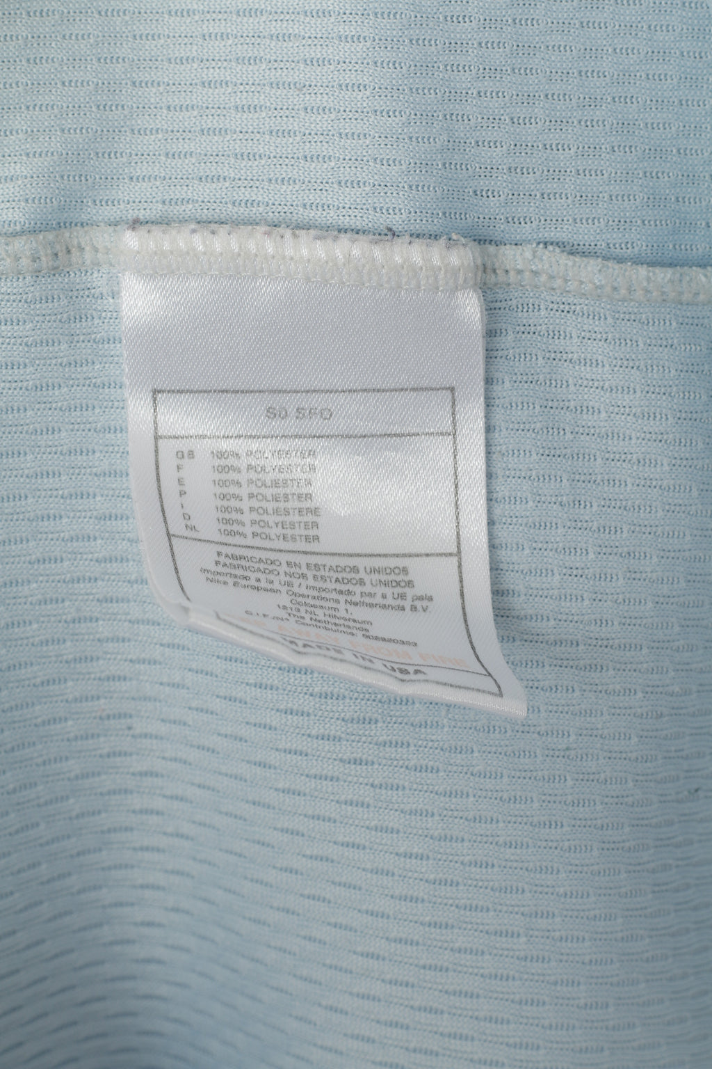 Nike Femme L 12-14 Chemise à manches longues Bleu clair Stretch Sport Training Top