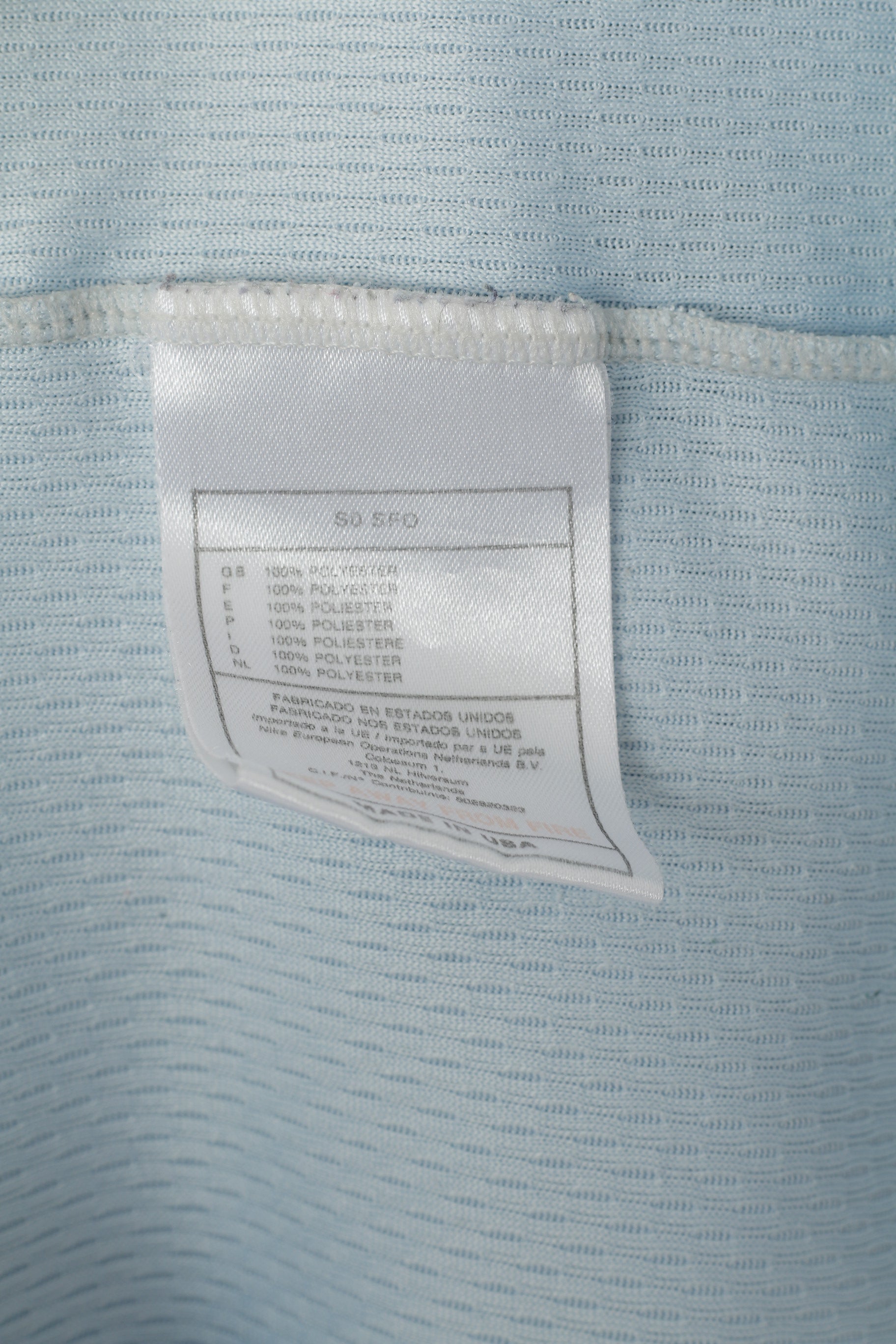 Nike Femme L 12-14 Chemise à manches longues Bleu clair Stretch Sport Training Top