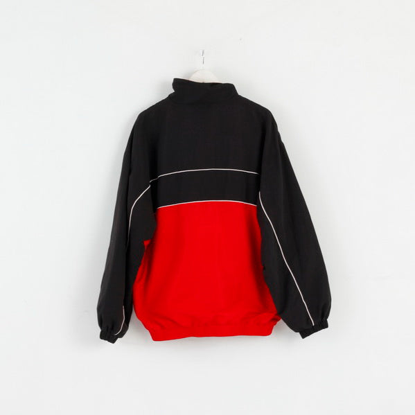 Shamp Mens XL Jacket Black Red All Sports Activewear Bomber Zip Up Top