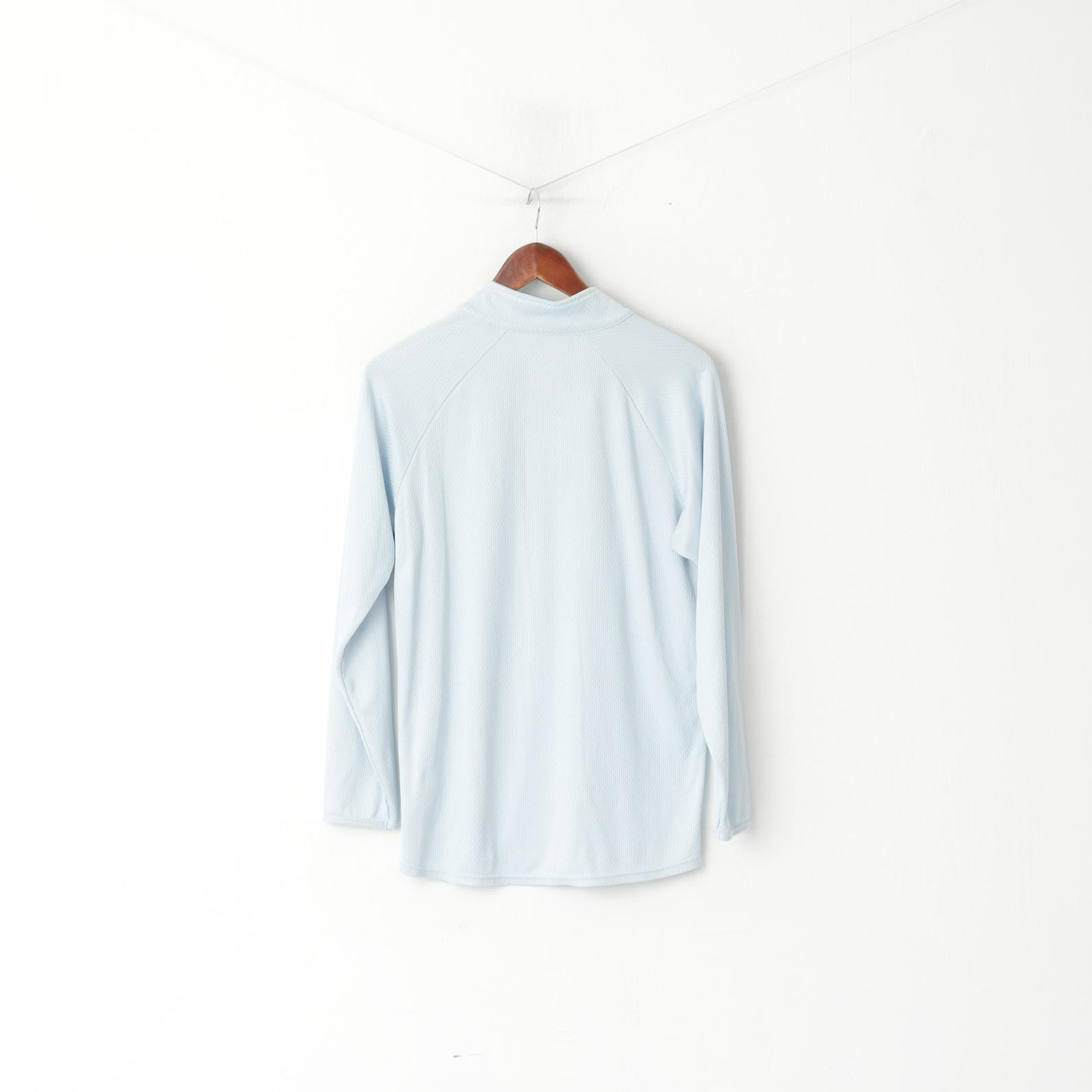 Nike Femme L 12-14 Chemise à manches longues Bleu clair Stretch Sport Training Top