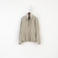 Pyramax Uomo 56 XL Bomber Giacca Caffe Vintage Outdoor Cerniera completa Top leggero