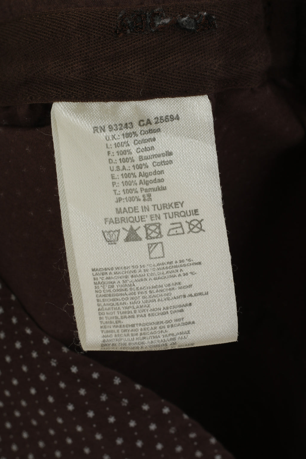 Diesel Men L (M) Casual Shirt Brown Cotton Tiny Snowflake Pattern Long Sleeve Top