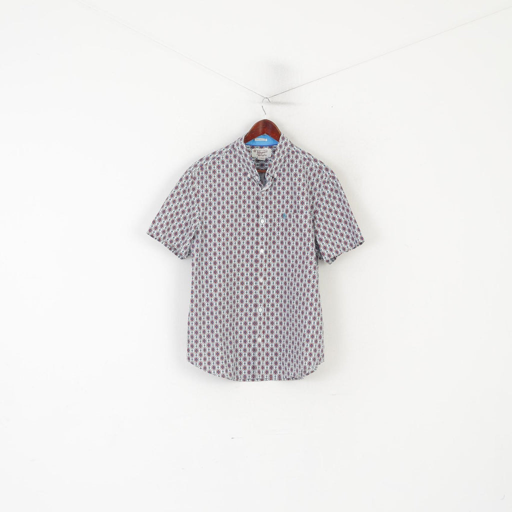 Original Penguin Chemise décontractée XL pour homme en coton imprimé blanc à manches courtes avec poche