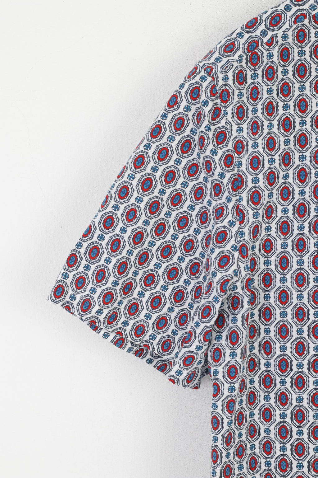 Original Penguin Chemise décontractée XL pour homme en coton imprimé blanc à manches courtes avec poche