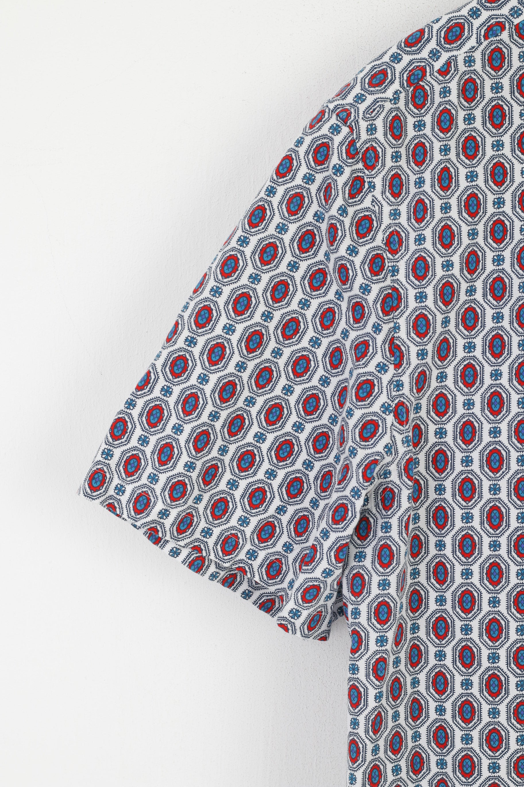 Original Penguin Chemise décontractée XL pour homme en coton imprimé blanc à manches courtes avec poche