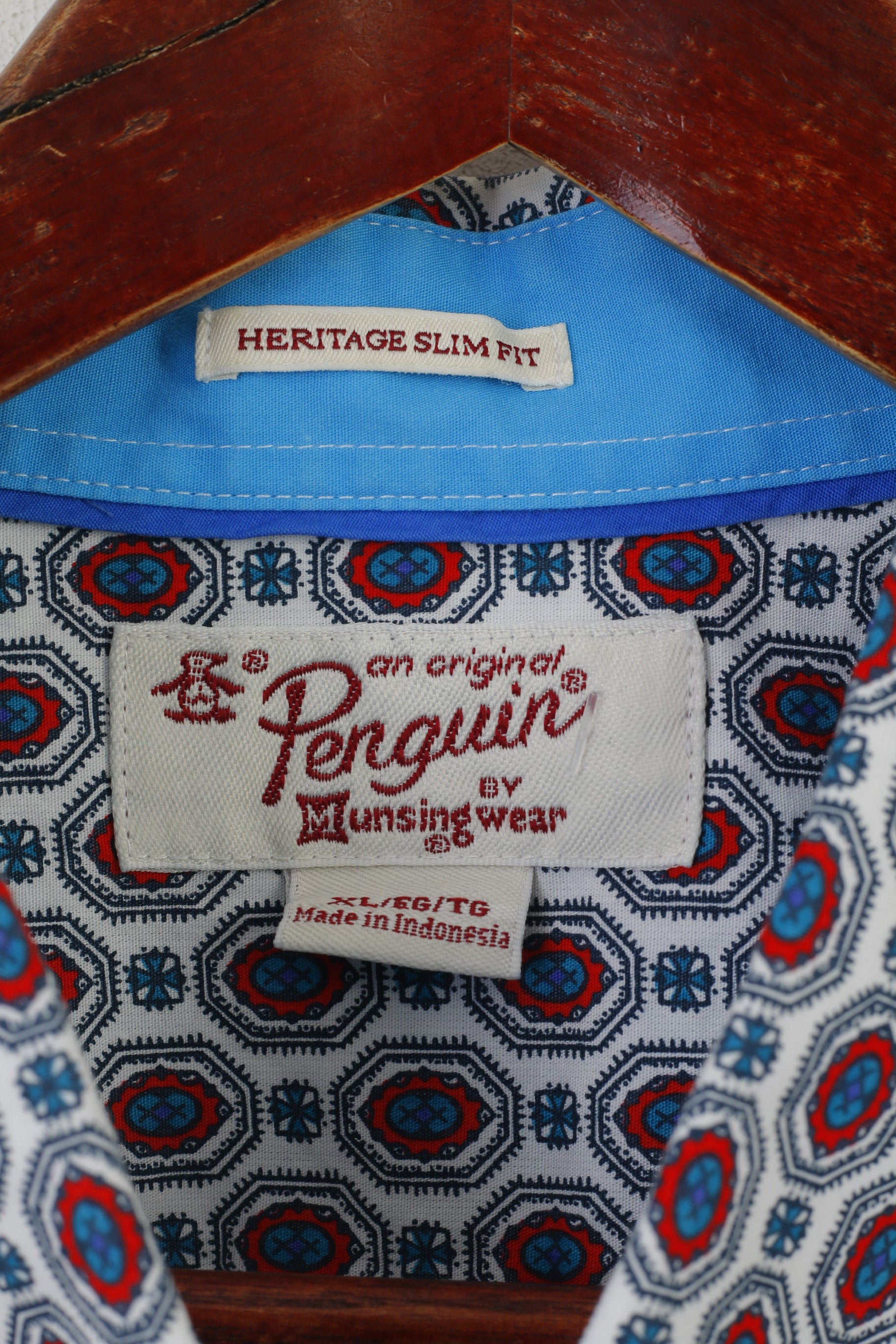 Original Penguin Chemise décontractée XL pour homme en coton imprimé blanc à manches courtes avec poche