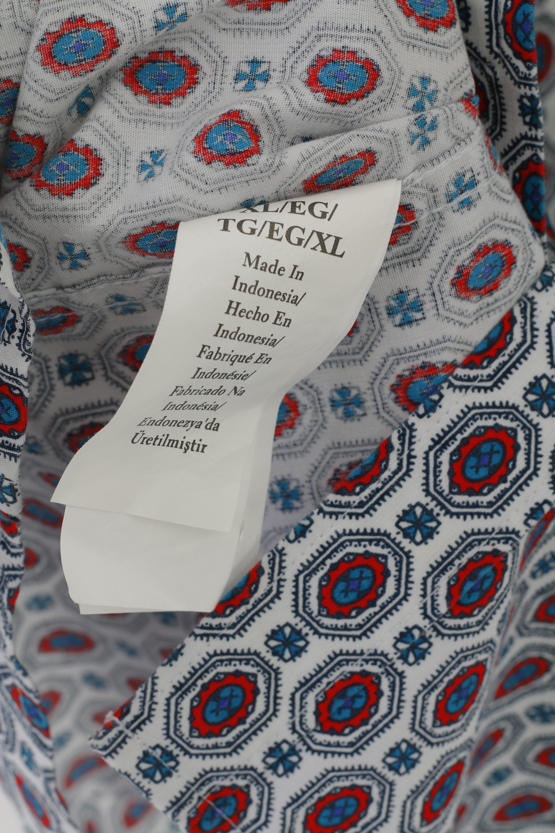 Original Penguin Chemise décontractée XL pour homme en coton imprimé blanc à manches courtes avec poche