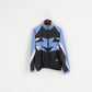 Alex Athletics Men 007 M Jacket Blue Shiny Nylon Full Zipper Activewear Bomber Top