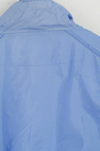 Alex Athletics Hommes 007 M Veste Bleu Brillant Nylon Fermeture Éclair Complète Activewear Bomber Top