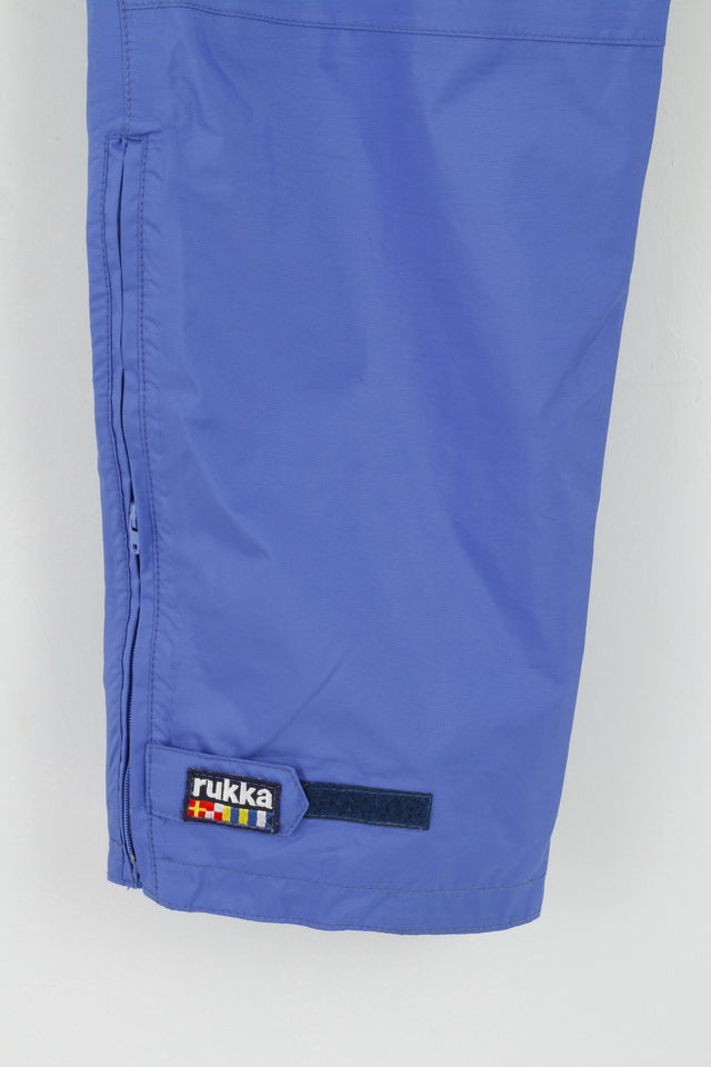 Pantaloni Rukka da uomo 36 M Pantaloni da trekking impermeabili in nylon blu da esterno