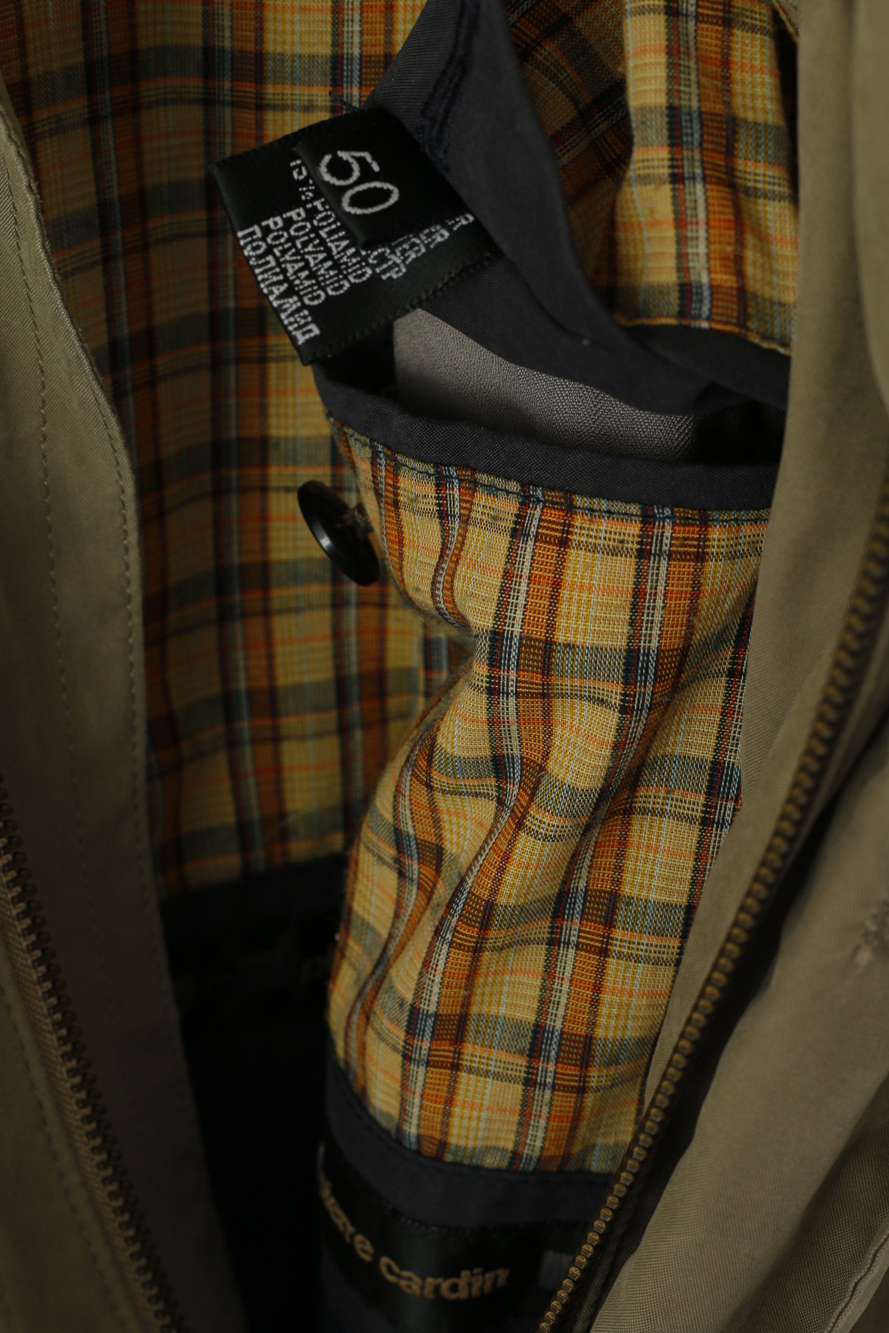 Pierre Cardin Sportswear Men 50 M Jacket Khaki Lightweight Casual Parka Top