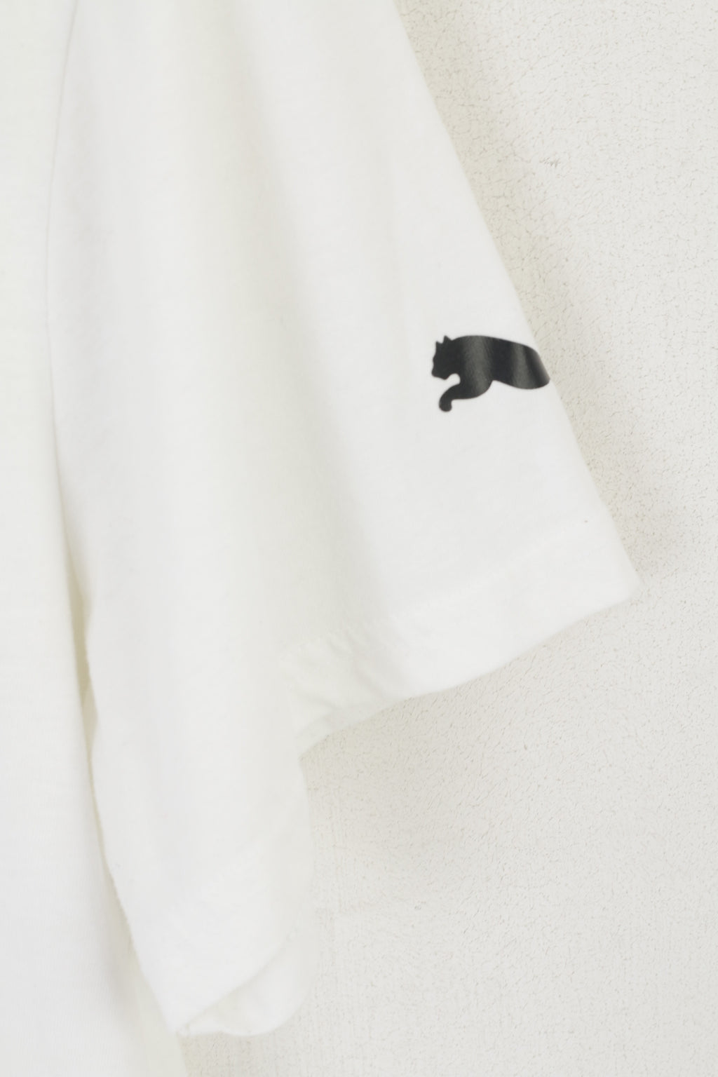 Maglia Puma da uomo a maniche lunghe in cotone bianco Sport Vtg Lifestyle #27 Top da calcio sportivo