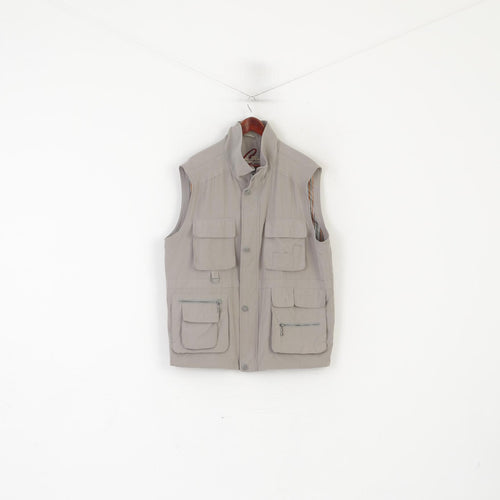 Canada by C&amp;A Hommes 56 XL Gilet Gris Classique Micro Poches Chasse Pêche Bodywarmer