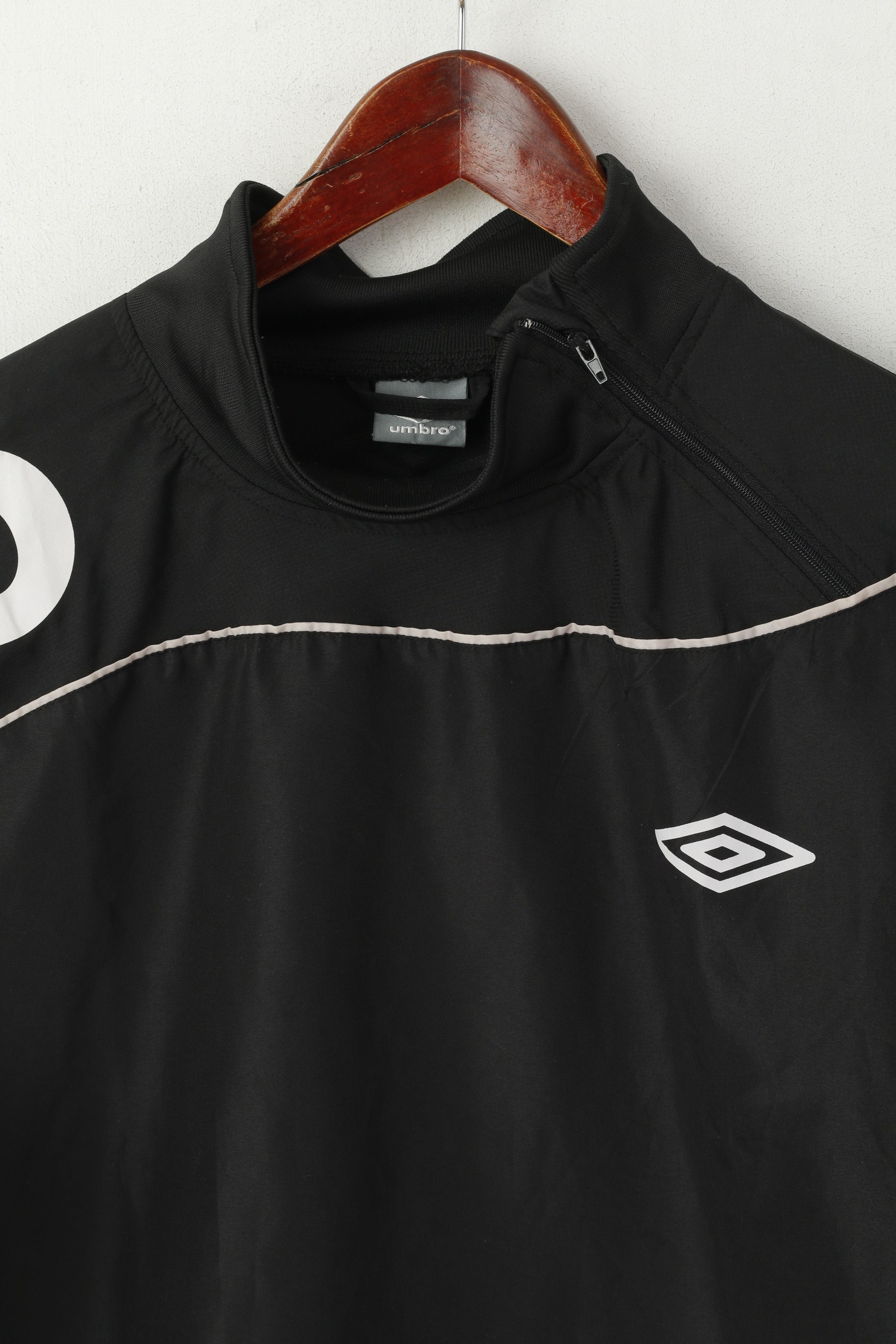 Giacca pullover Umbro da uomo M nera Abbigliamento sportivo da allenamento Top leggero