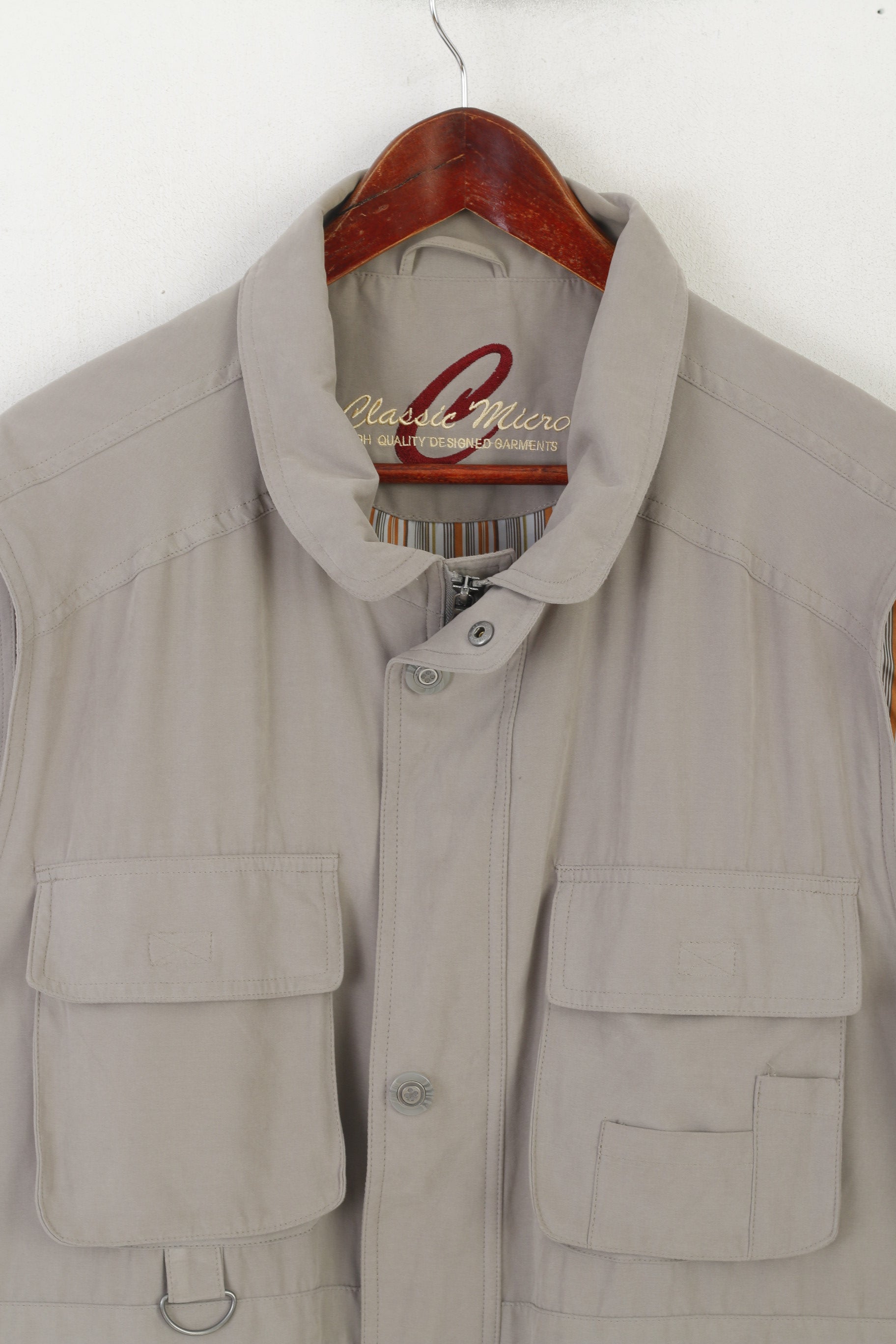 Canada by C&A Men 56 XL Vest Gray Classic Micro Pockets Hunting Fishing Bodywarmer