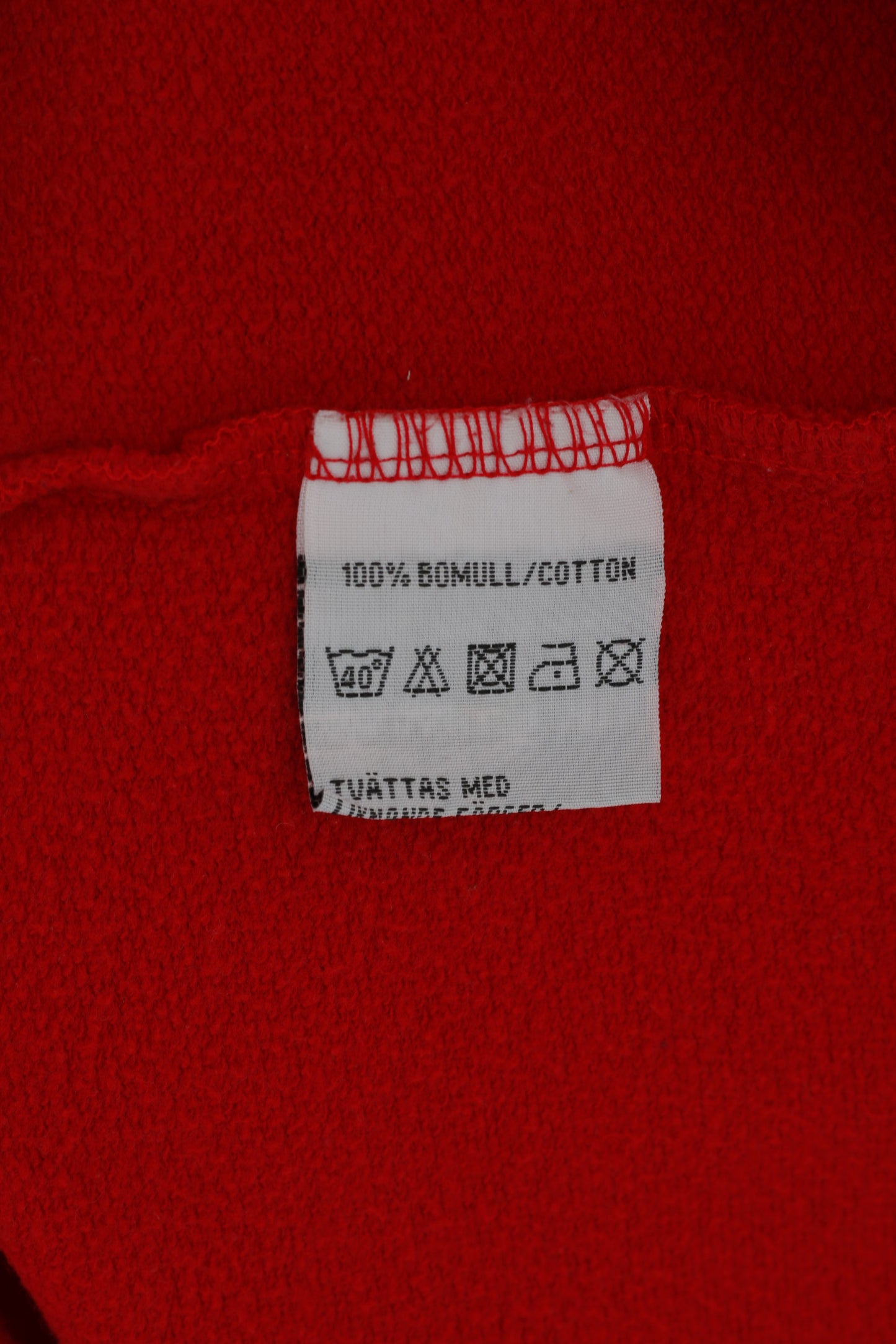 Etirel Women M Sweatshirt Red Cotton Heritage Campus Sportswear Hooded Top