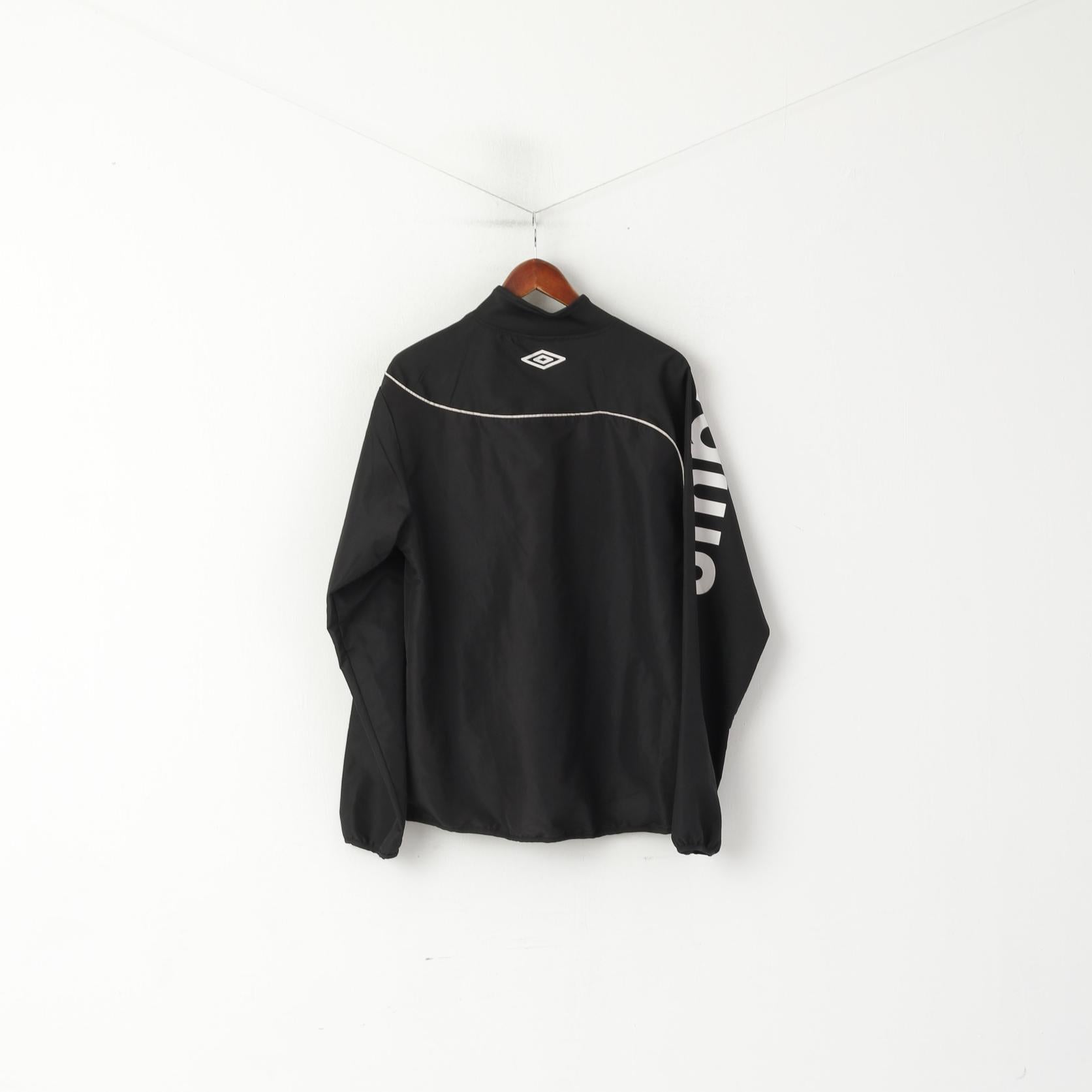 Giacca pullover Umbro da uomo M nera Abbigliamento sportivo da allenamento Top leggero