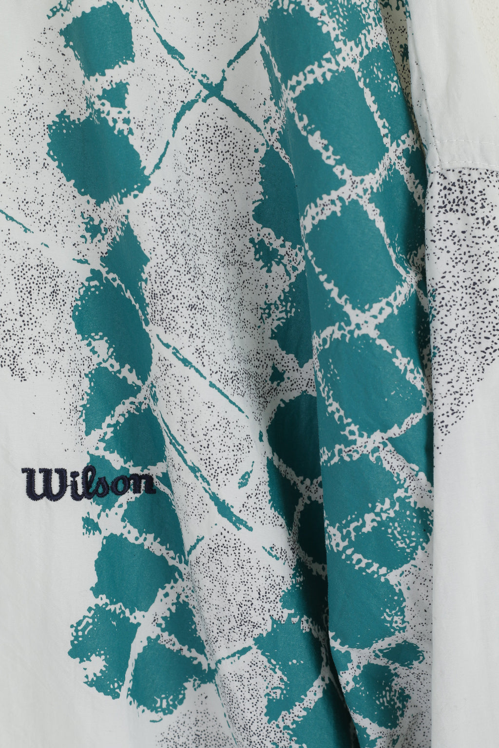 Wilson Uomo XXL Giacca Grigia Sport con racchetta Top da tennis vintage in nylon impermeabile