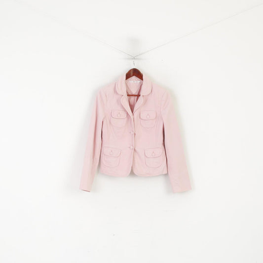 Tommy Hilfiger Donna 8 S Blazer Giacca con spalline corte in cotone rosa
