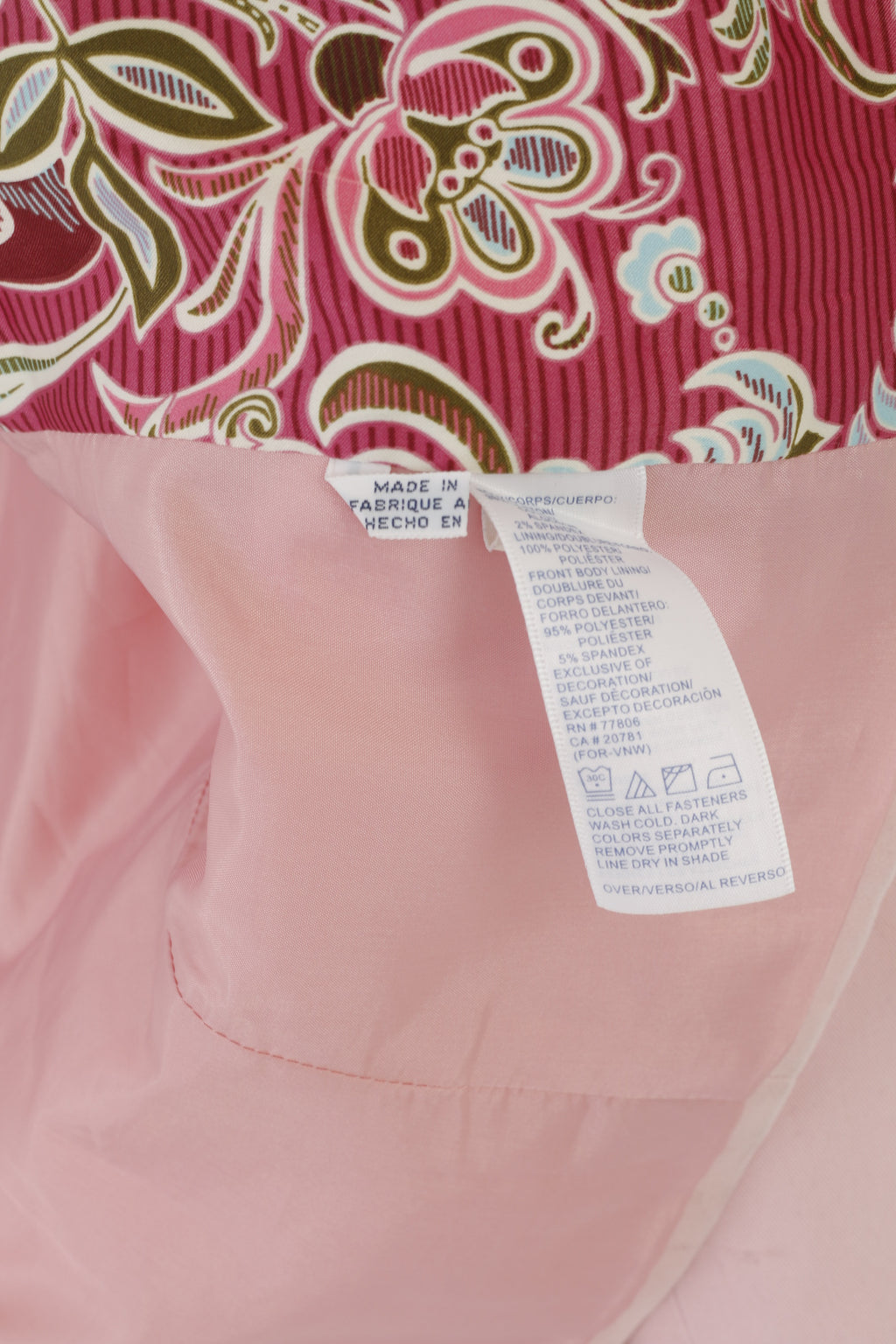 Tommy Hilfiger Donna 8 S Blazer Giacca con spalline corte in cotone rosa