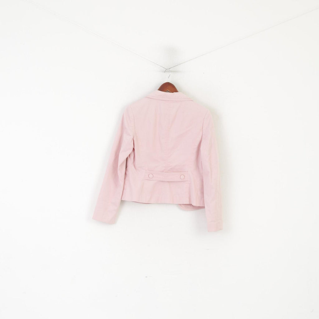 Tommy Hilfiger Donna 8 S Blazer Giacca con spalline corte in cotone rosa