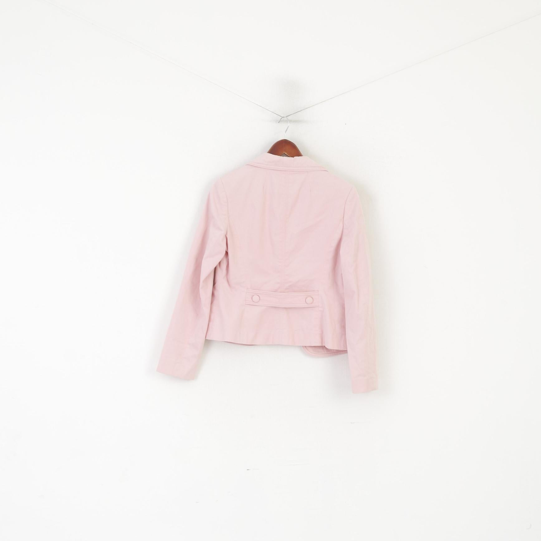 Tommy Hilfiger Donna 8 S Blazer Giacca con spalline corte in cotone rosa