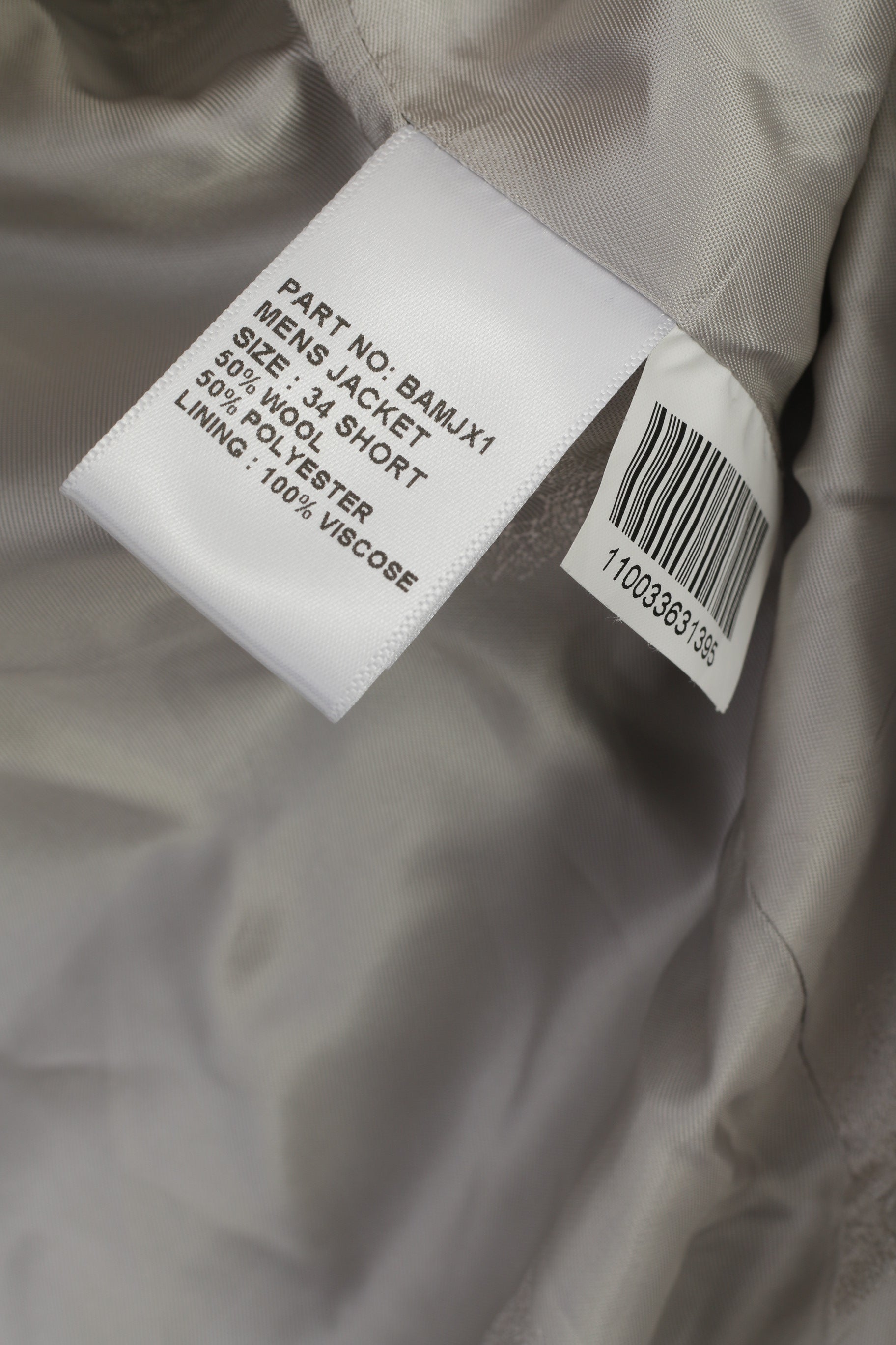 Julien Mac donald Men 34 Short Blazer Navy Wool Marine Double Breasted Jacket