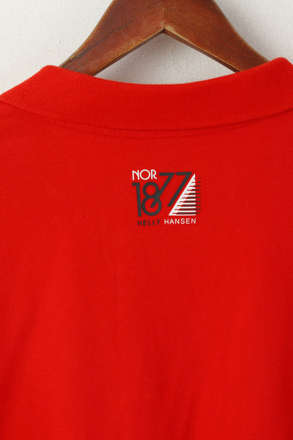 Helly Hansen Homme XXL Polo Rouge Coton Nor 1877 Classic Stretch Top