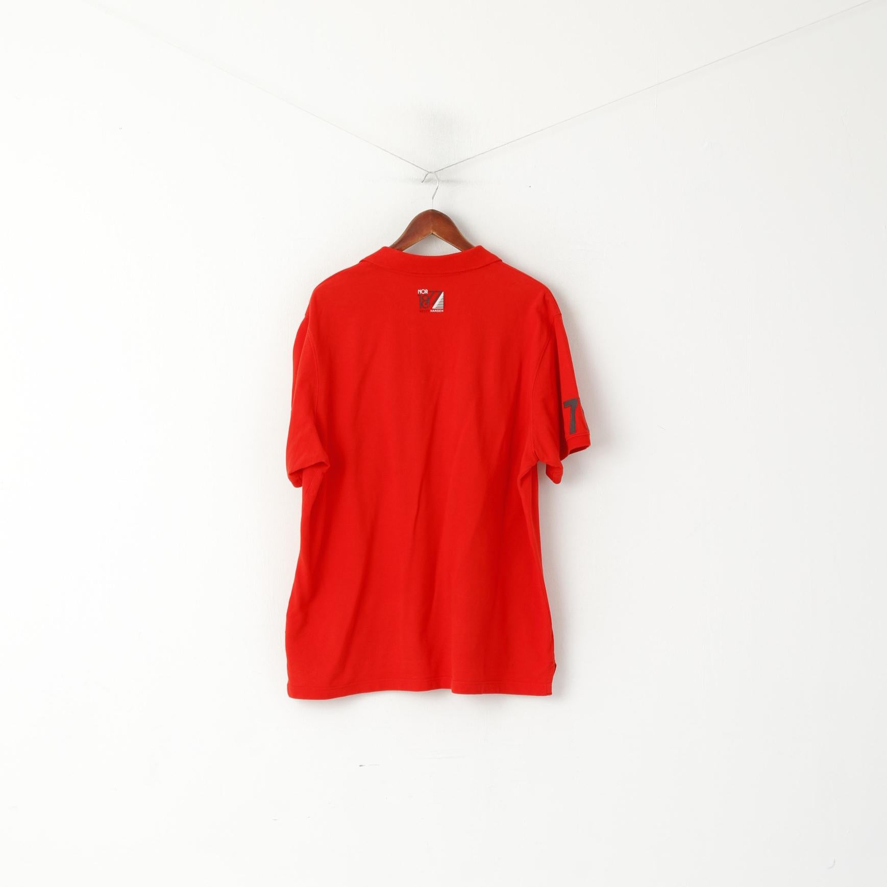 Helly Hansen Homme XXL Polo Rouge Coton Nor 1877 Classic Stretch Top