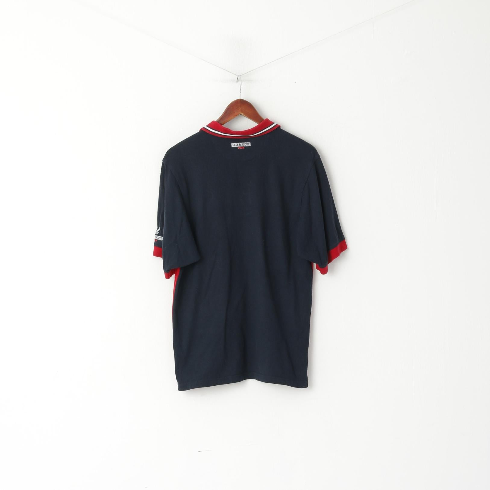 Lyle &amp; Scott Tour Polo Homme Rouge Coton Golf Las Americas Tenerife Top