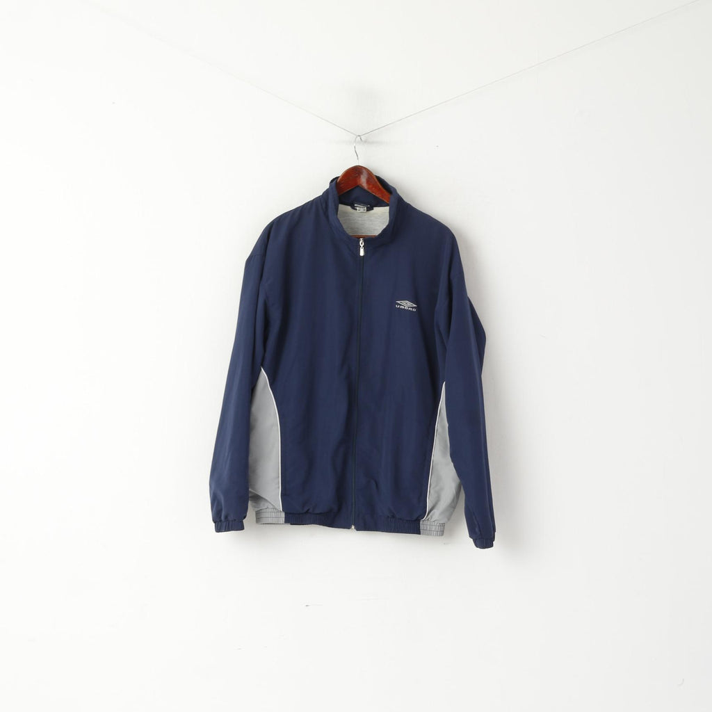 Umbro Giacca da uomo L Navy Vintage Sportswear Bomber Full Zip Traning Track Top