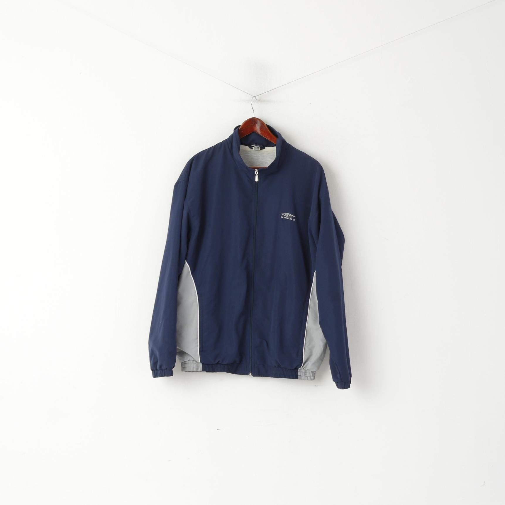 Umbro Giacca da uomo L Navy Vintage Sportswear Bomber Full Zip Traning Track Top