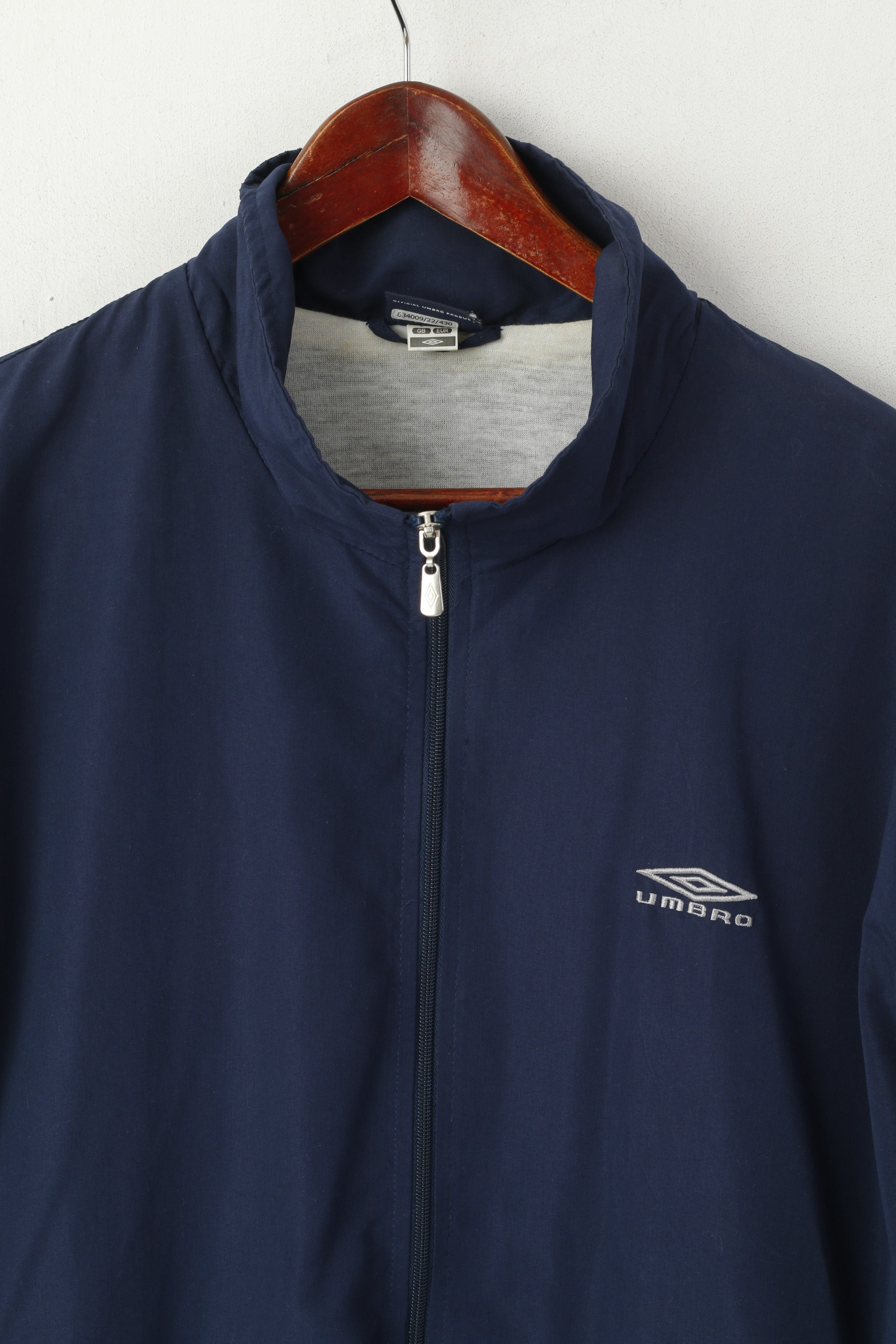 Umbro Giacca da uomo L Navy Vintage Sportswear Bomber Full Zip Traning Track Top