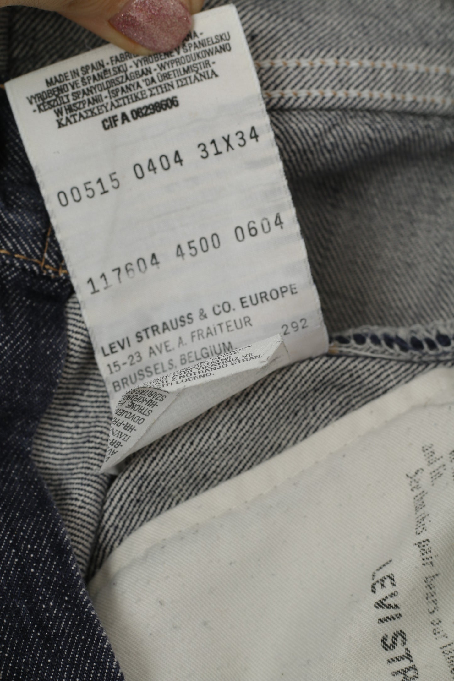 Levi Strauss & CO. Men W 31 L 34 Trousers 515 Denim Jeans Navy Cotton Classic Pants