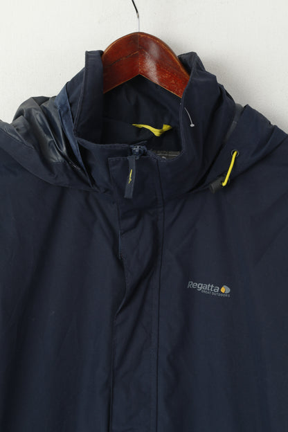 Regatta Men S 48 Jacket Navy Great Outdoors Hooded Pockets Zip Up Top