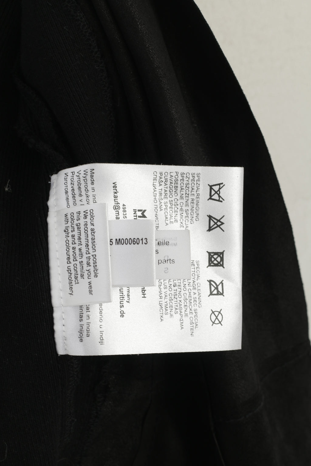 Gipsy di Mauritius Giacca da donna con rivestimento in pelle nera Boho Acymetric Top