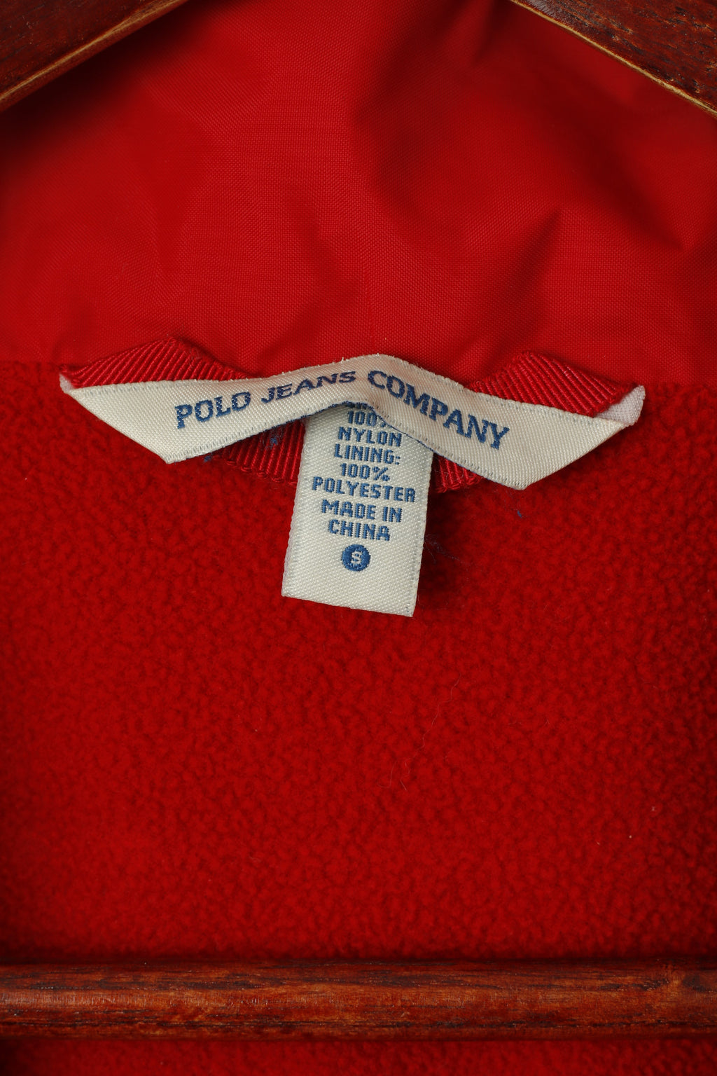 Polo Jeans Ralph Lauren Women S Jacket Red Nylon Waterproof Hidden Hood Zip Up Top