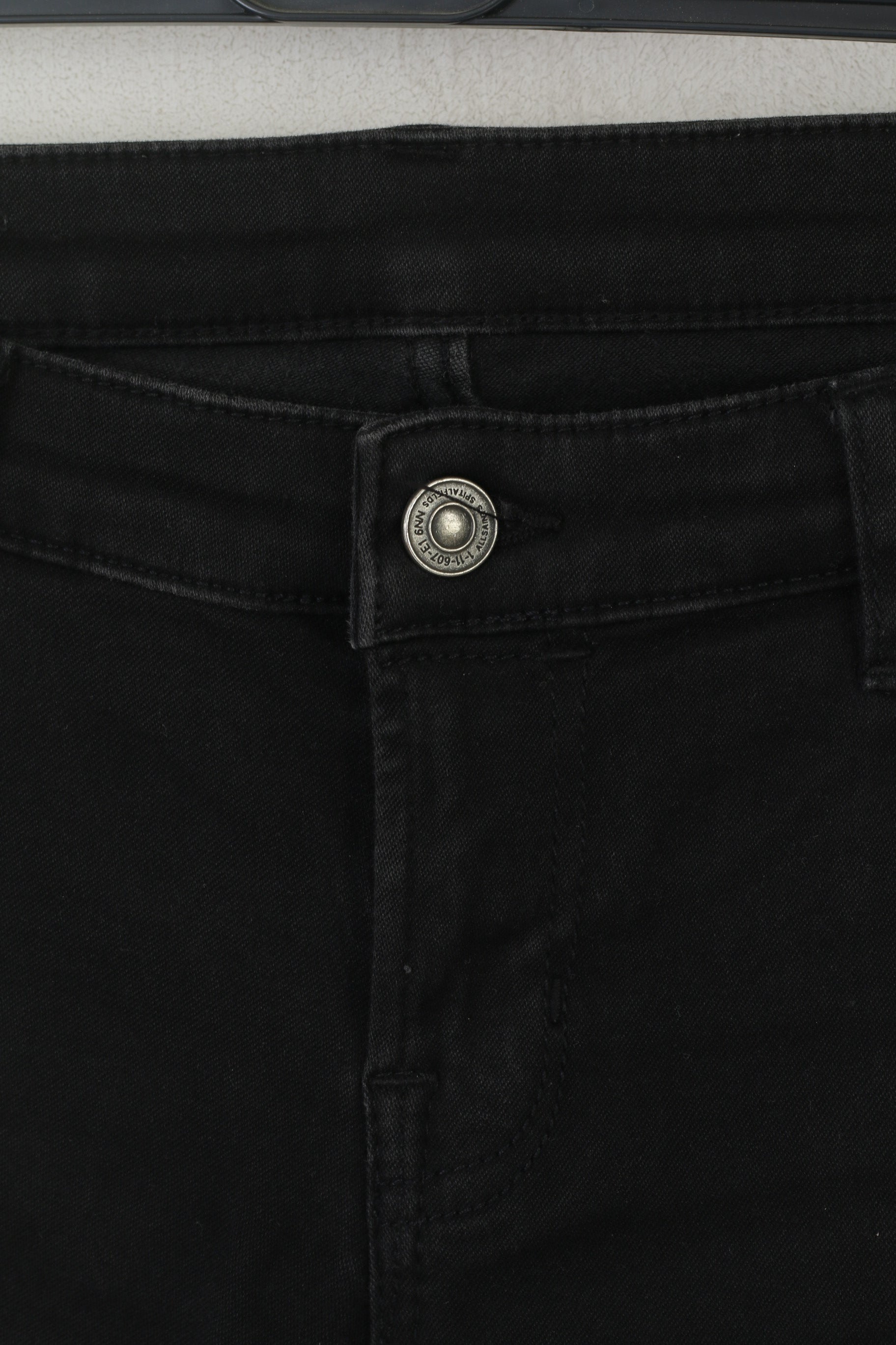 AllSaints Femme 31 Jeans Pantalon Noir Coton Skinny Stretch Roseport Ashby Pantalon