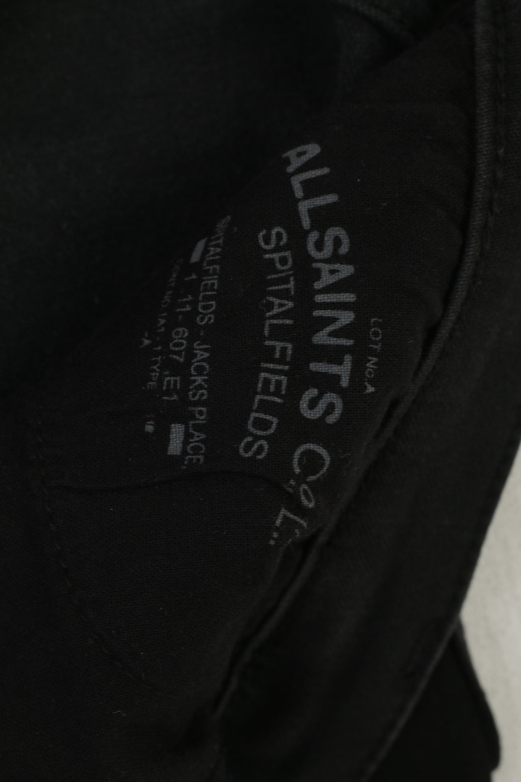 Pantaloni jeans AllSaints 31 da donna Pantaloni Ashby Roseport skinny in cotone nero elasticizzato