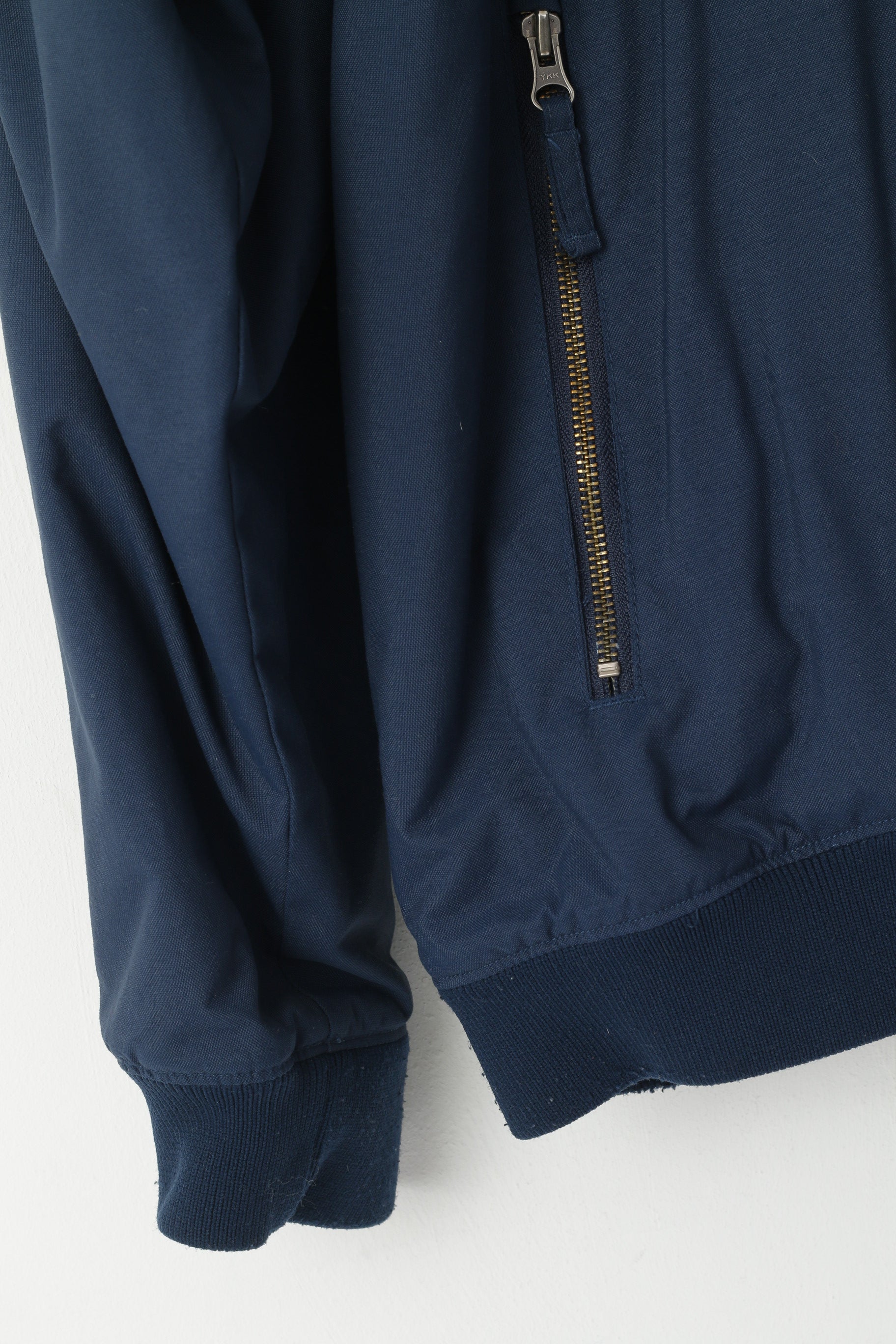 Columbia Sportswear Men XXL Bomber Jacket Navy Nylon Waterproof Fleece Lined Top