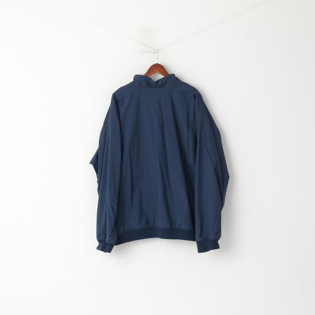 Columbia Sportswear Men XXL Bomber Jacket Navy Nylon Waterproof Fleece Lined Top