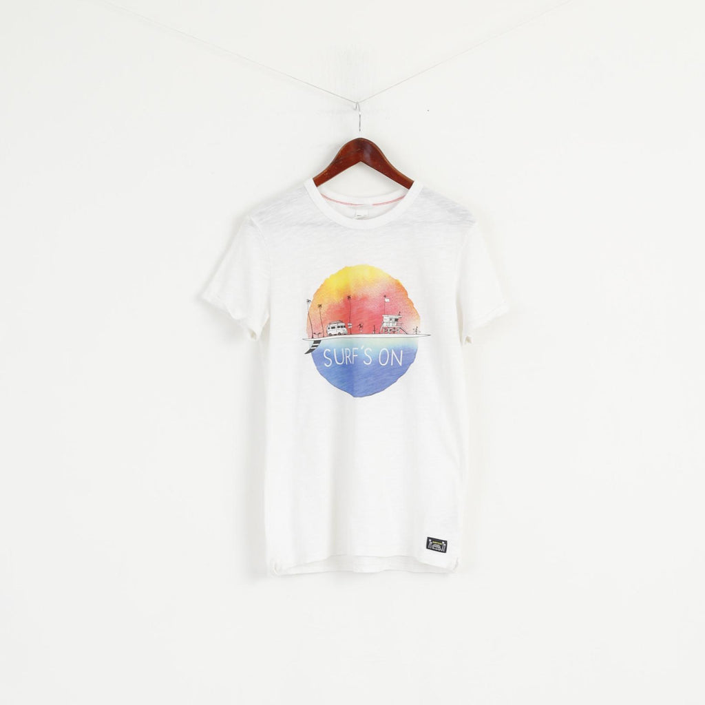 H&amp;M Jonas Claesson Garçons 12-14 ans 158/164 T-shirt Blanc Coton Bio Surf's Top